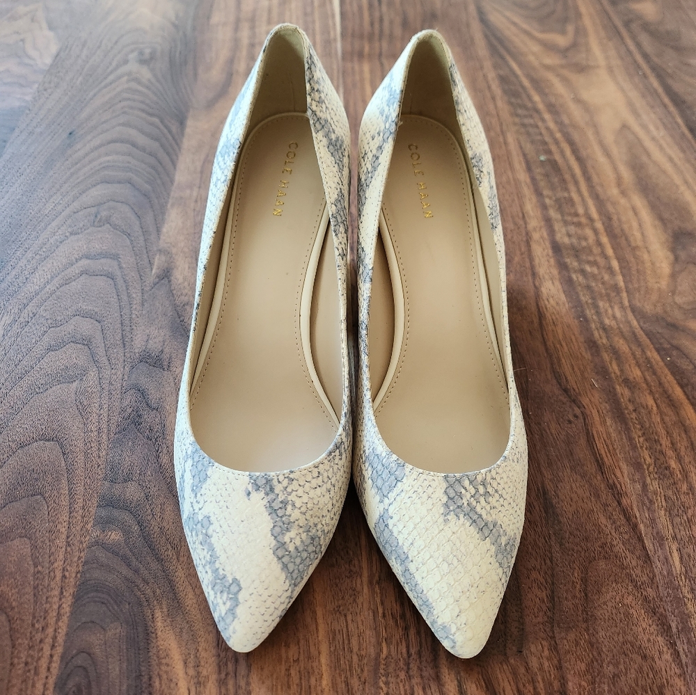 Cole Haan | Karena Chalk Python Print Leather Blo… - image 3